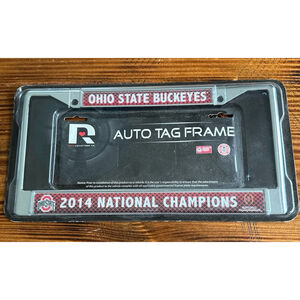 Ohio State Buckeyes 2014 National Champions NCAA License Plate Frame NOS